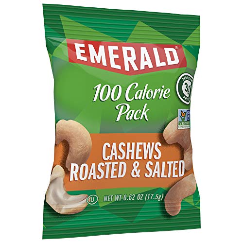 Emerald Nuts, Cashews Roasted And Salted 100 Calorie Packs, 7 Co