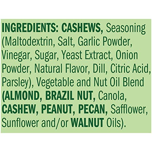 Emerald Nuts, Dill Pickle Cashews, 5 Ounce Resealable Bag Pack