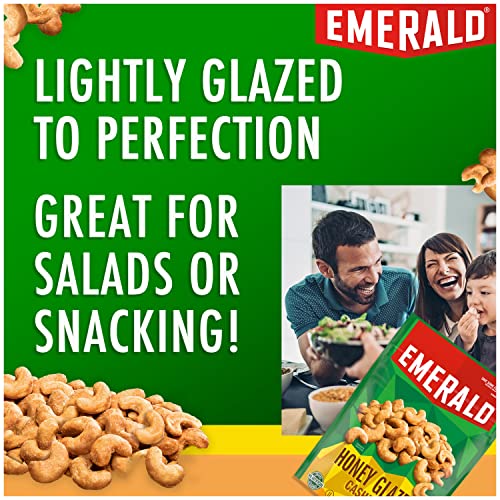 Emerald Nuts, Honey Glazed Cashews, 5 Oz Resealable Bag