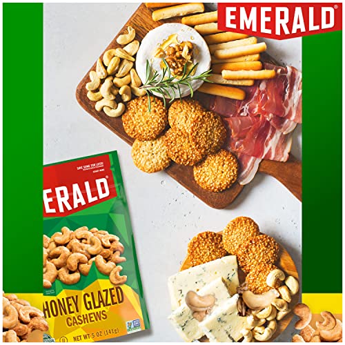 Emerald Nuts, Honey Glazed Cashews, 5 Oz Resealable Bag