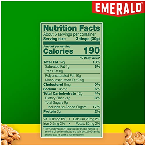 Emerald Nuts, Honey Glazed Cashews, 5 Oz Resealable Bag