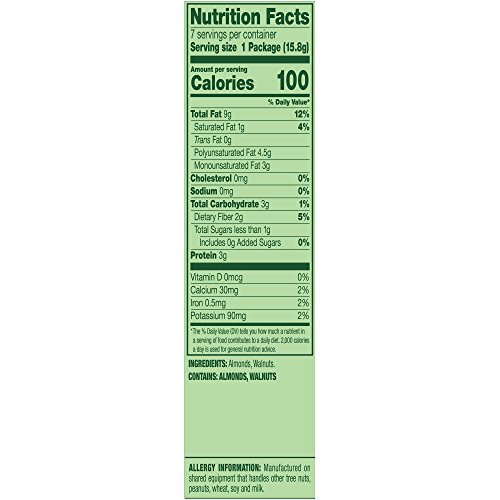 Emerald Nuts, Natural Walnuts &Amp; Almonds 100 Calorie Packs, 7 Cou