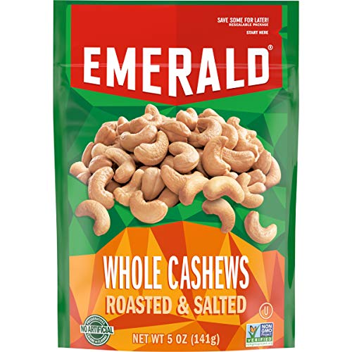 Emerald Nuts, Whole Cashews Roasted &Amp; Salted, 5 Ounce Resealable