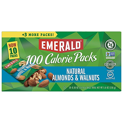 Emerald Nuts, Natural Walnuts &Amp; Almonds, 100 Calorie Packs, 10 C