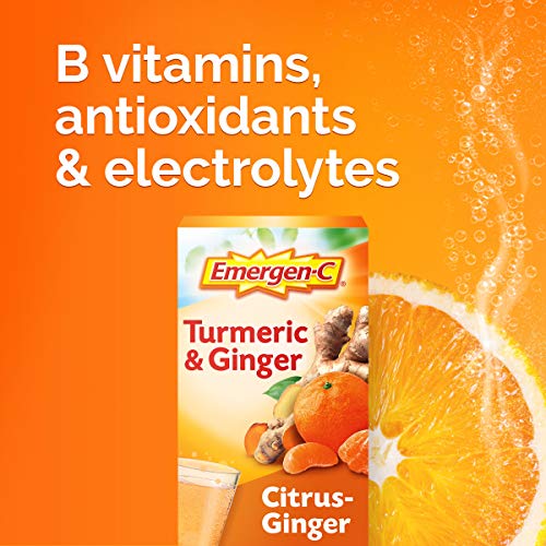 Emergen-C Citrus-Ginger Fizzy Drink Mix, Turmeric And Ginger, Im
