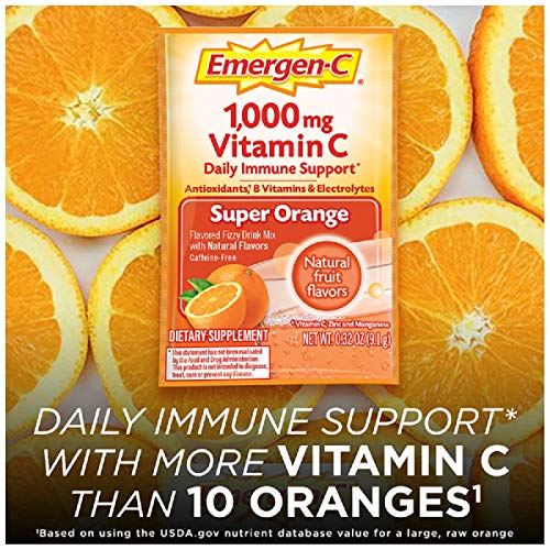 Emergen-C Dietary Supplement With 1000Mg Vitamin C Super Orange