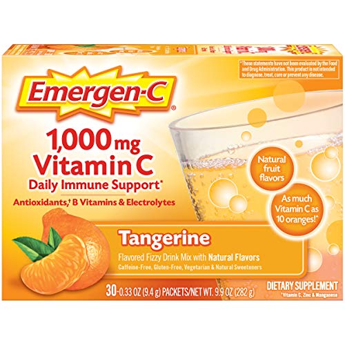 Emergen-C Vitamin C 1000Mg Powder 30 Count, Tangerine Flavor, 1