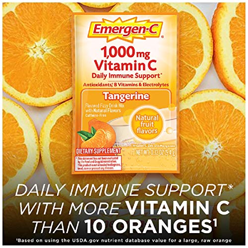 Emergen-C Vitamin C 1000Mg Powder 30 Count, Tangerine Flavor, 1