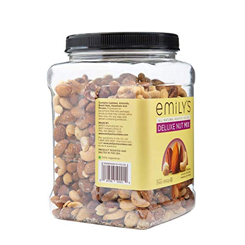 Emilys Roasted And Salted Deluxe Mixed Nuts, 35 Ounce