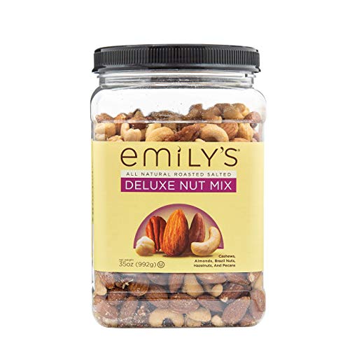 Emilys Roasted And Salted Deluxe Mixed Nuts, 35 Ounce