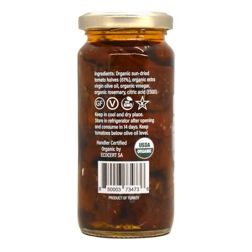EMIRELLI – ORGANIC Sun-Dried Tomatoe Halves in Olive Oil,Unsulfu...