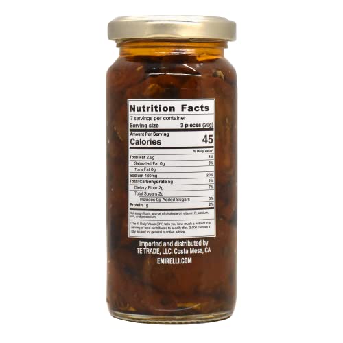 EMIRELLI – ORGANIC Sun-Dried Tomatoe Halves in Olive Oil,Unsulfu...