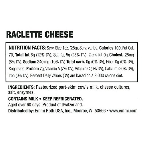 Swiss Raclette Quarter Wheel Approximately 2.5-3 Lbs