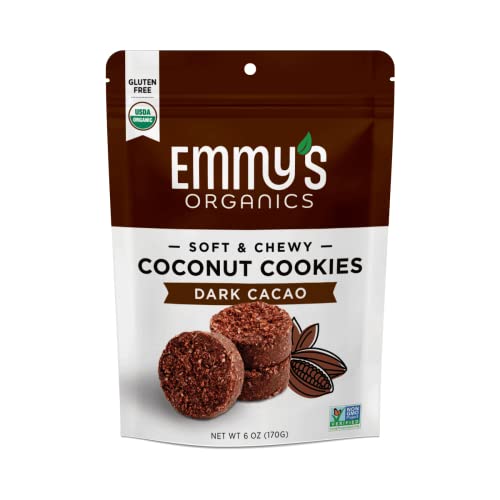 Emmys Organics Coconut Dark Cacao Macaroons, 6 Ounces Pack Of 2