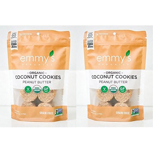Emmys Organics, Coconut Cookies - Peanut Butter, 6 Oz Pack Of 2