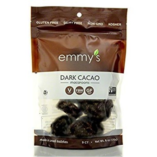 Emmys Organics Dark Cacao Macaroons, 6 Oz