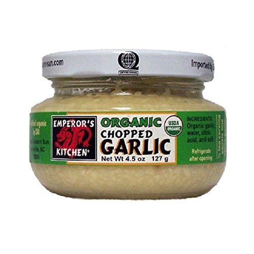 Emperors Kitchen Organic Chopped Garlic, 4.5 Ounce Pack Of 12