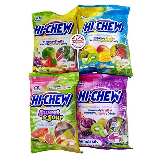 Hi Chew Assortment - 4 Peg Bags Original, Superfruit, Tropical,