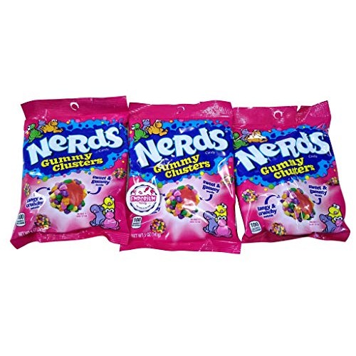 Nerds Gummy Clusters - Three 5 Ounce Bags Of Fresh Delicious Che