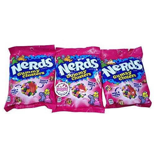 Nerds Gummy Clusters - Three 5 Ounce Bags Of Fresh Delicious Che