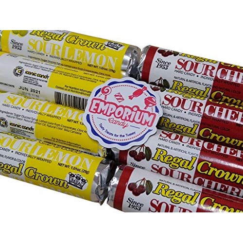 Regal Crown Candy Rolls Assortment - Sour Cherry &Amp; Lemon 4 Rolls