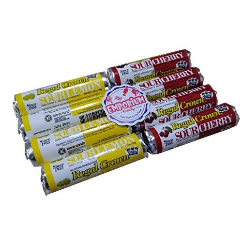 Regal Crown Candy Rolls Assortment Sour Cherry & Lemon