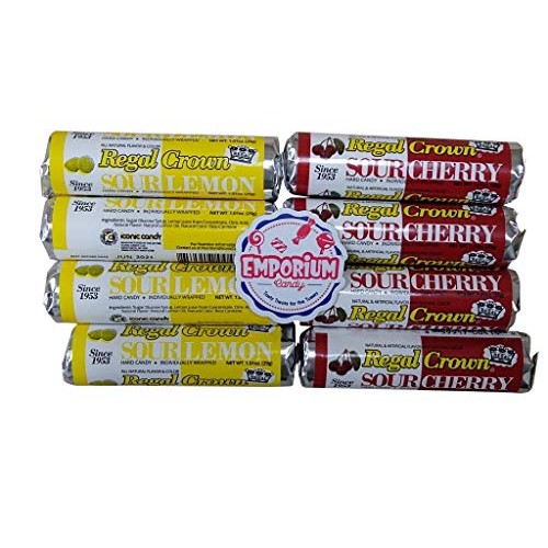 Regal Crown Candy Rolls Assortment - Sour Cherry &Amp; Lemon 4 Rolls
