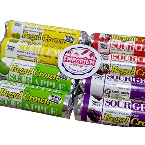 Regal Crown Candy Rolls Assortment - Sour Cherry Lemon Apple Gra...