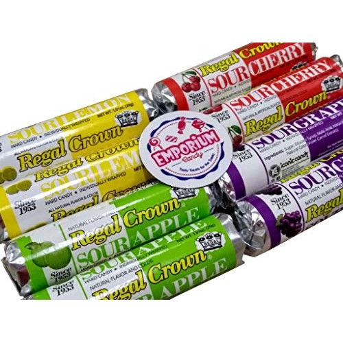 Regal Crown Candy Rolls Assortment - Sour Cherry Lemon Apple Gra...