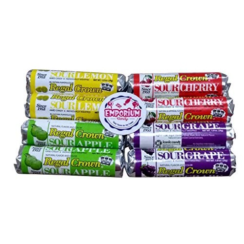 Regal Crown Candy Rolls Assortment - Sour Cherry Lemon Apple Gra...