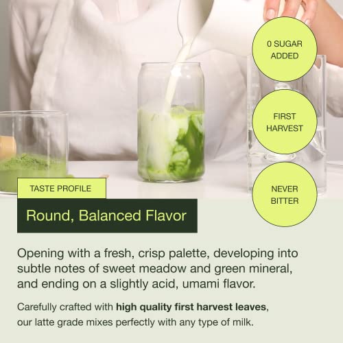 Encha Latte Grade Matcha Powder - Unsweetened, First Harvest, Or...