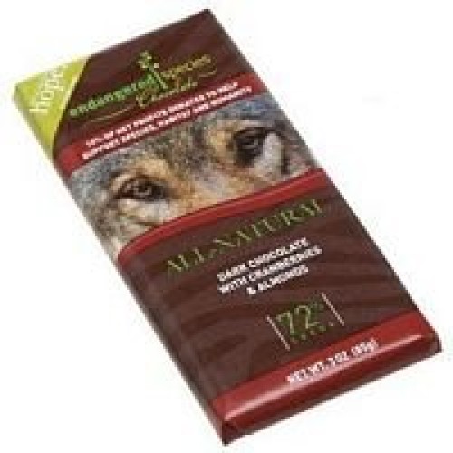Endangered Species Chocolate Dark Chocolate With Cranberry And A