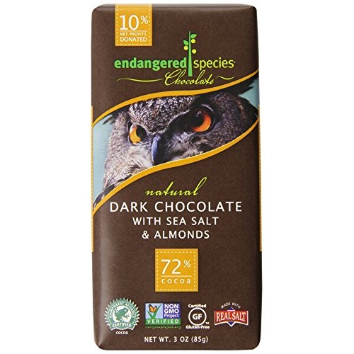 Endangered Species Chocolate Bar, Dark Chocolate With Sea Salt &Amp;