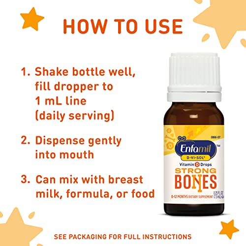 Enfamil Baby Vitamin D-Vi-Sol Vitamin D Liquid Supplement Drops ...