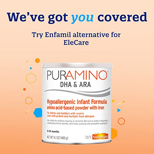 Puramino Hypoallergenic Baby Formula Powder For Severe Food Alle