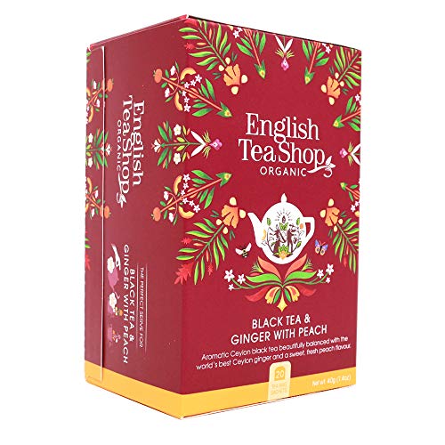 English Tea Shop Organic Black Tea & Ginger With Peach - 20 Tea ...