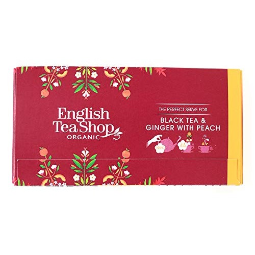 English Tea Shop Organic Black Tea & Ginger With Peach - 20 Tea ...