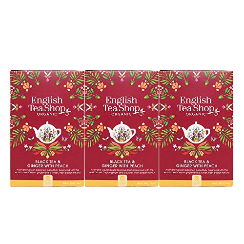 English Tea Shop Organic Black Tea & Ginger With Peach - 20 Tea ...