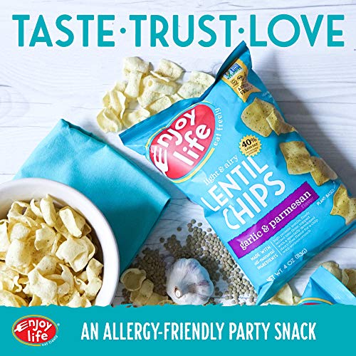 Enjoy Life Garlic And Parmesan Lentil Chips, Dairy Free Chips, S
