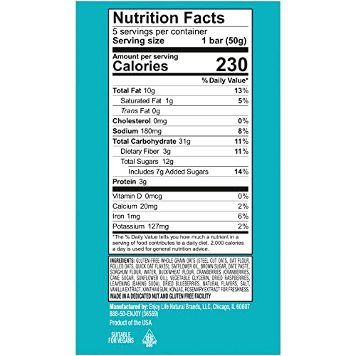 Enjoy Life Soft Baked Berry Medley Ovals, Gluten Free, School Sa