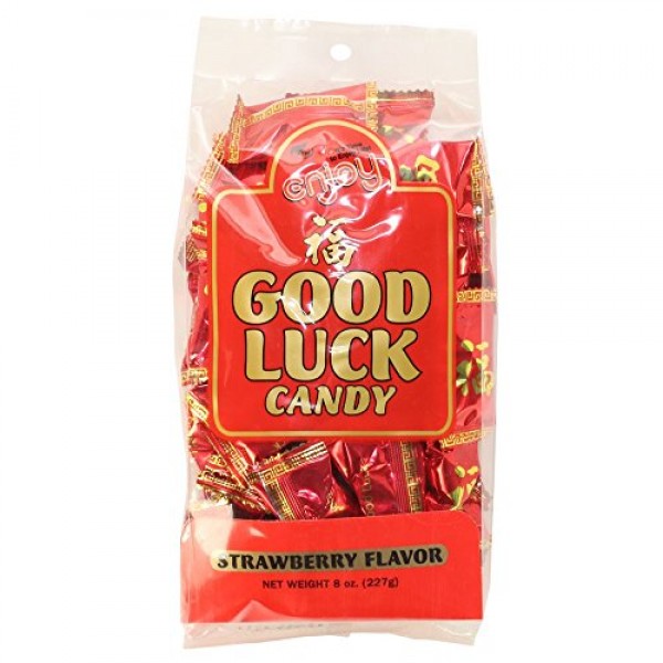 Enjoy Chinese Good Luck Strawberry Flavored Candy