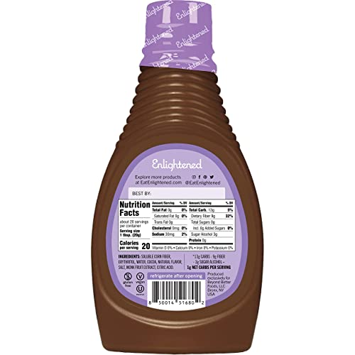 Keto Chocolate Syrup by Enlightened - Gluten-Free, Vegan , Koshe...