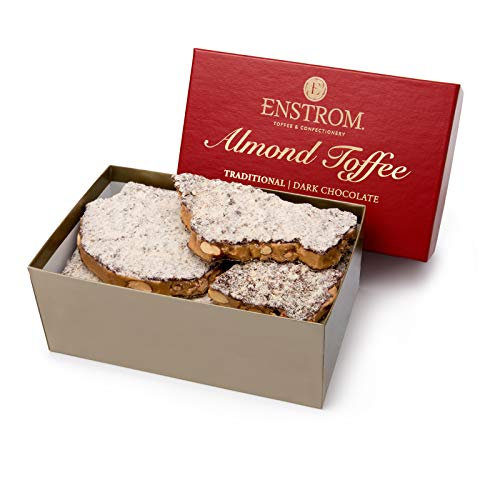 Enstrom Dark Chocolate Almond Toffee 2lb box | Handcrafted | Glu...