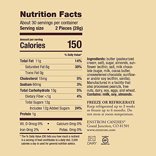 Enstrom Milk Chocolate Almond Toffee Petites 30oz box | Bite-siz...