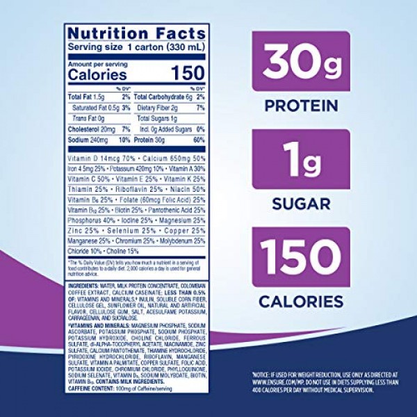 Ensure Max Protein Nutrition Shake, Mocha, 11 Fl Oz Pack Of 4