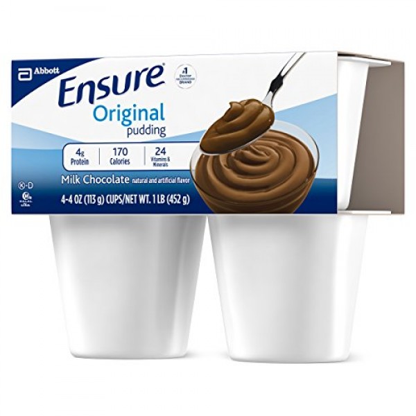 Ensure Pudding, Creamy Milk Chocolate, 4-Ounce Cup, 4 Count, Pa