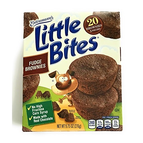 Entenmanns | Little Bites | Fudge Brownies | 5 Pouches 20 Brown