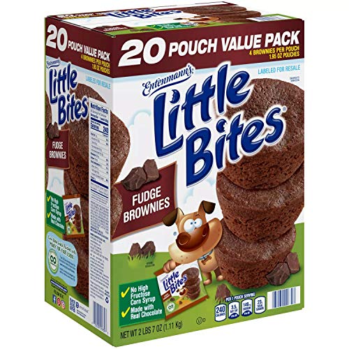 Entenmanns | Little Bites | Fudge Brownies | 20 Pouches 80 Muff