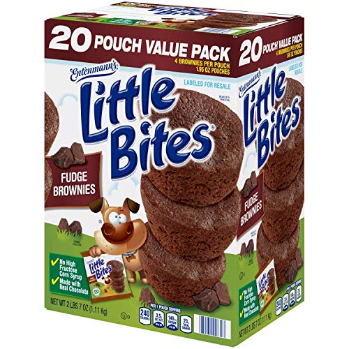 Entenmanns | Little Bites | Fudge Brownies | 20 Pouches 80 Muff