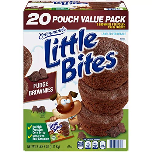 Entenmanns | Little Bites | Fudge Brownies | 20 Pouches 80 Muff